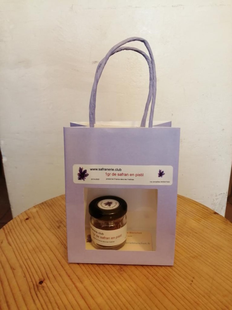 Sachet et pot de safran de La Safranerie Blanchet